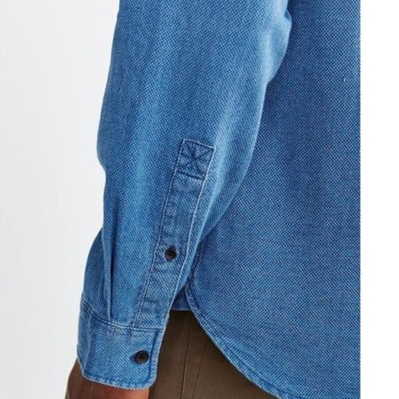 UO Urban Outfitters Koto Doby Button Down Long Sleeve Shirt - Picture 5 of 12